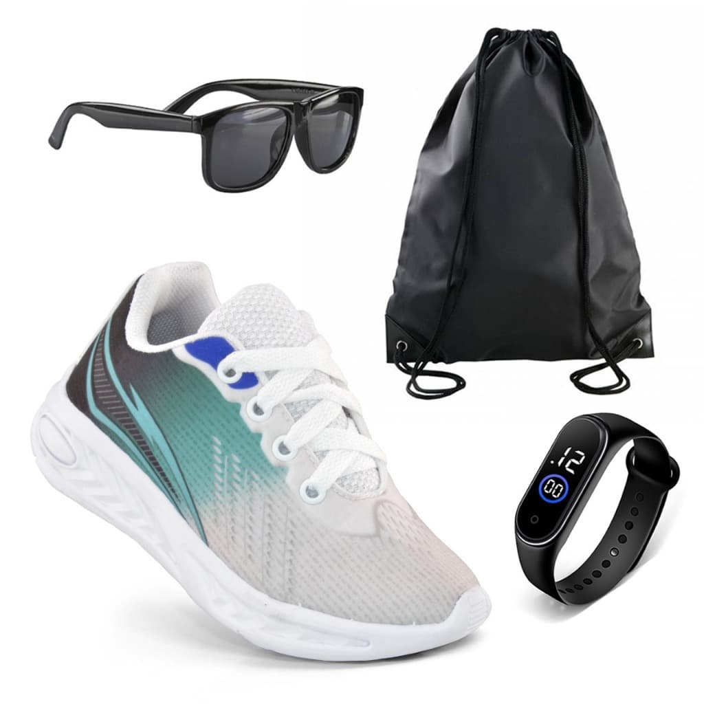 KIT Tenis Infantil Esportivo + MOCHILA + RELOGIO + OCULOS