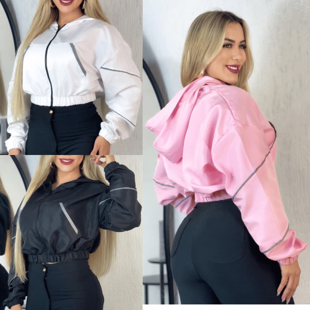 BLUSA CROPPED FEMININA PARA ACADEMIA ESPORTE O CASUAL MUITOS ESTILOS REFLETIVOS E MANGAS LONGAS