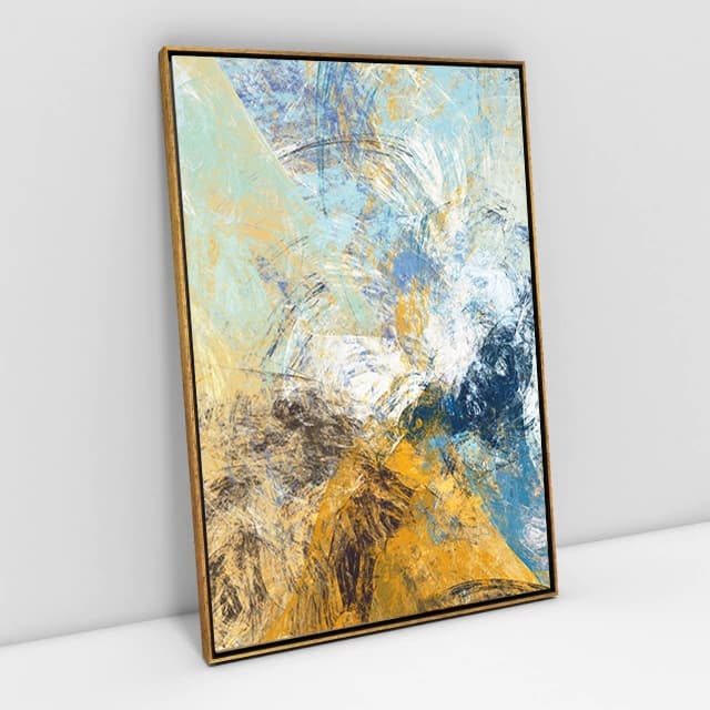 Quadro Canvas Decorativo Vertical Grande Abstrato Alto Padrão Hall Sala