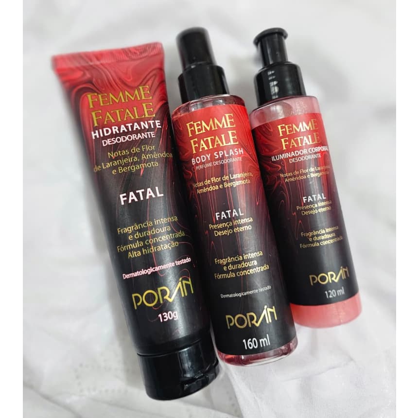 Kit Porán Femme Fatale Fatal - 3 itens