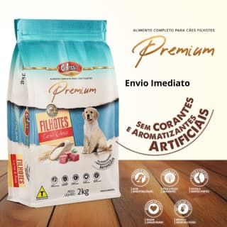 Ração Para Cachorro Filhote Caes Colosso Racao Premium Carne Arroz 2kg