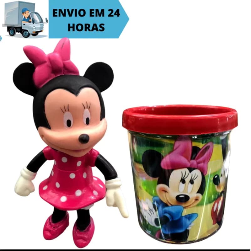 Kit Boneco Minnie Mouse + Caneca Personalizada