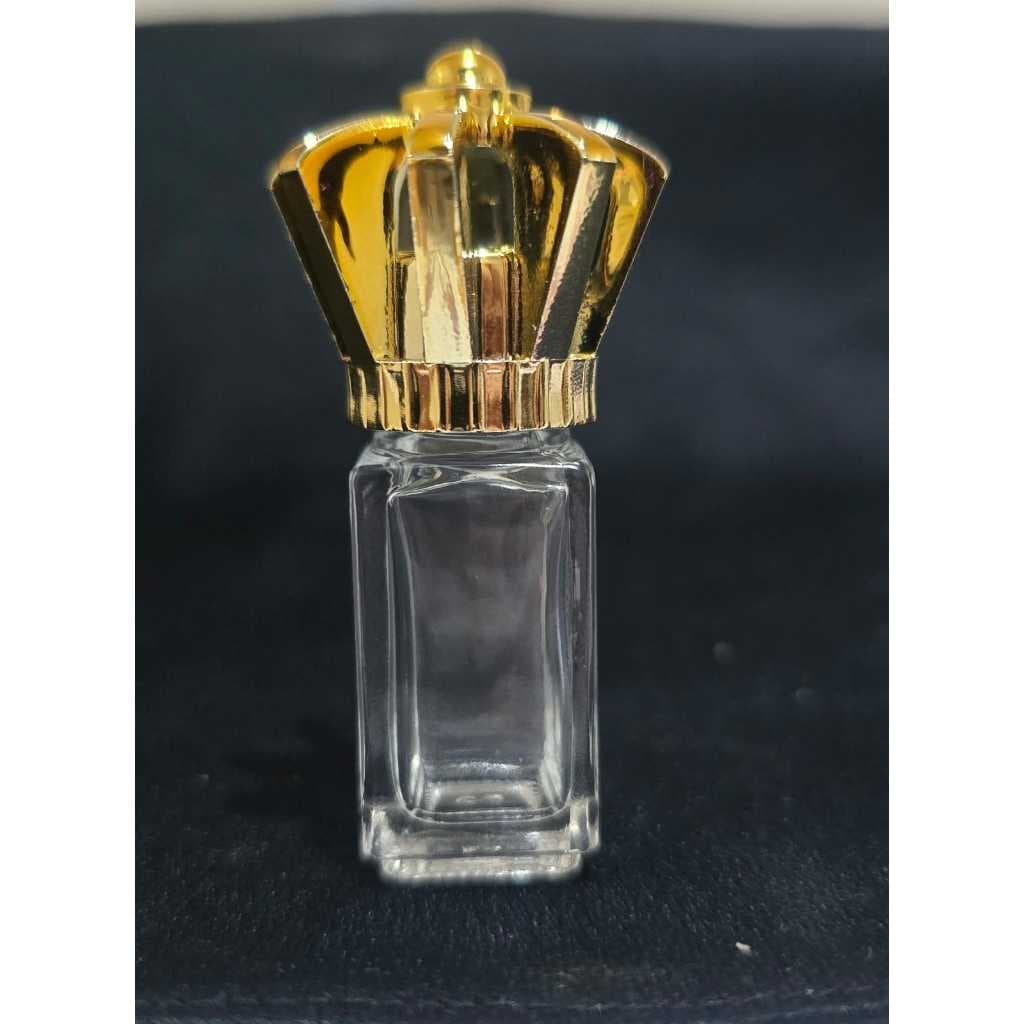 Kit 10/30 Mini Frasco Vidro Retangular 5ml Com Tampa Coroa R13/410 Porta Óleo, Perfume, Essência