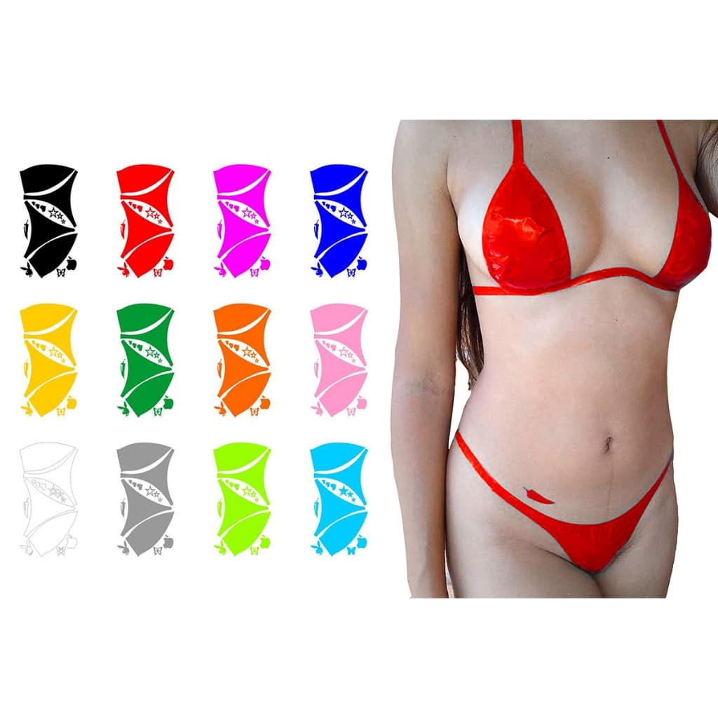15 Biquínis De Adesivo - Bronzeamento Natural + Fita E Tatoo Adesiva Bronzeamento Natural Artificial