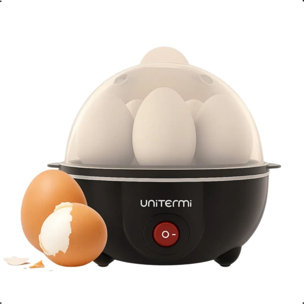 Cozedor Elétrico De Ovos  Portátil a Vapor Cozinha 7 Ovos Fitness Unitermi