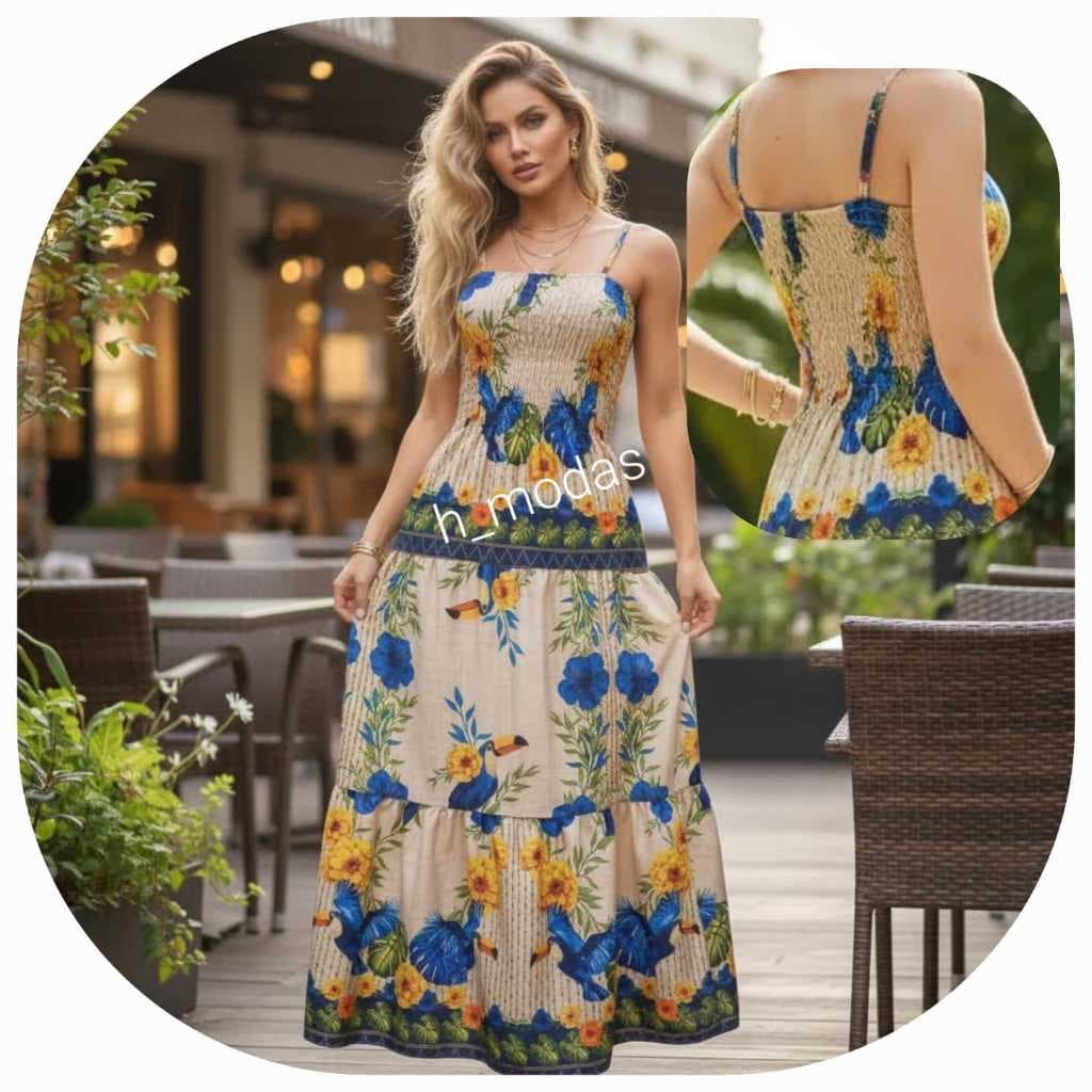 VESTIDO ESTAMPADO TOMARA QUE CAIA VERÂO