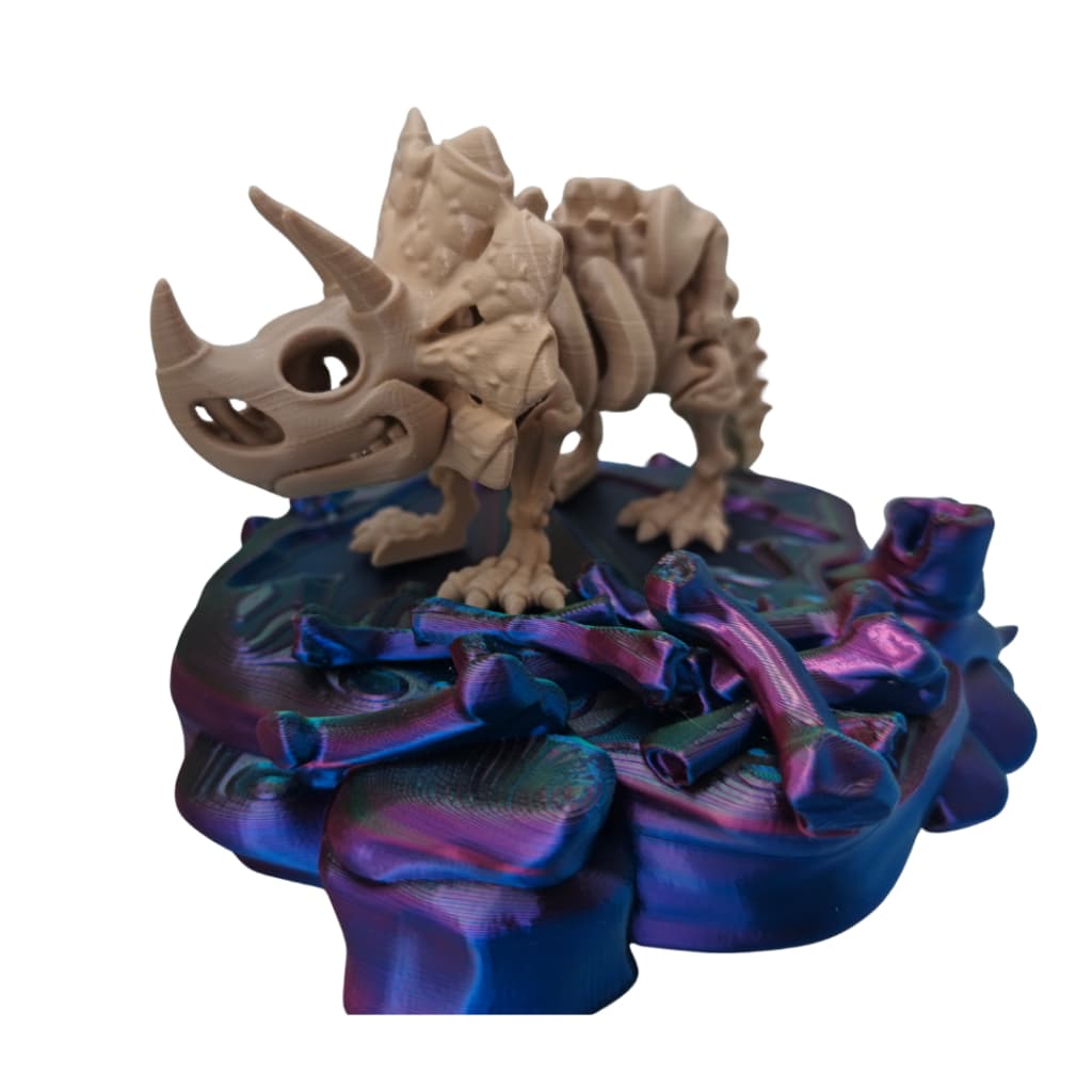 Tricerátopo Triceratops dinossauro esqueleto articulado brinquedo