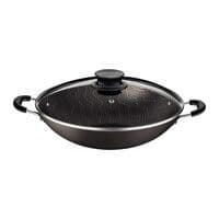 Wok Tramontina Paris em Alumínio Antiaderente  Chumbo com Tampa de Vidro 32 cm 4,4 L