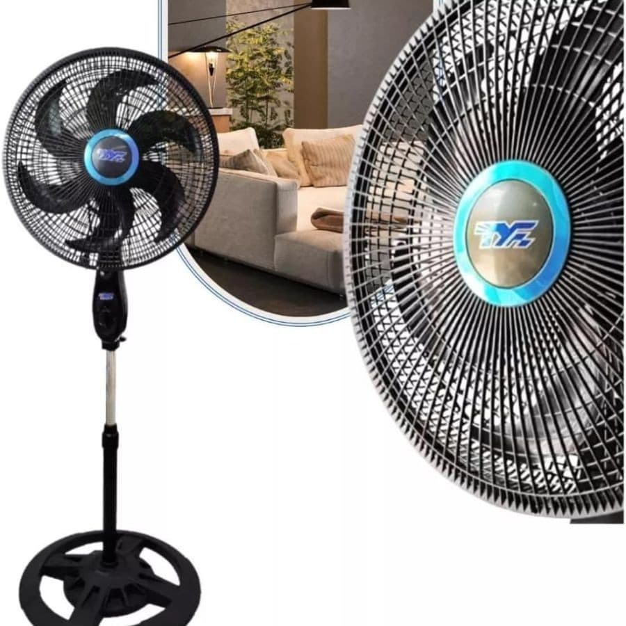 Ventilador Coluna De Chão Turbo Vento Forte 110v/220v 6 Hélices
