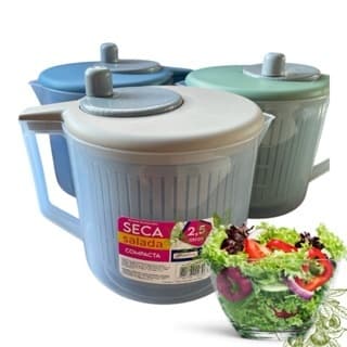 Seca Salada Centrífuga Secador Folhas Verduras Manual Xplast Mix 2,5L