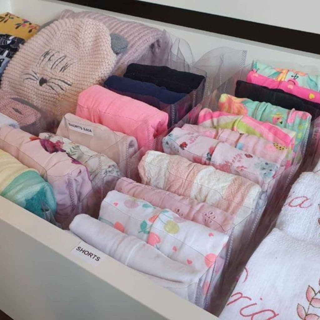 Organizador Calcinha infantil cueca infatil meia infantil itens de bebê - colmeia PP  Mandy home