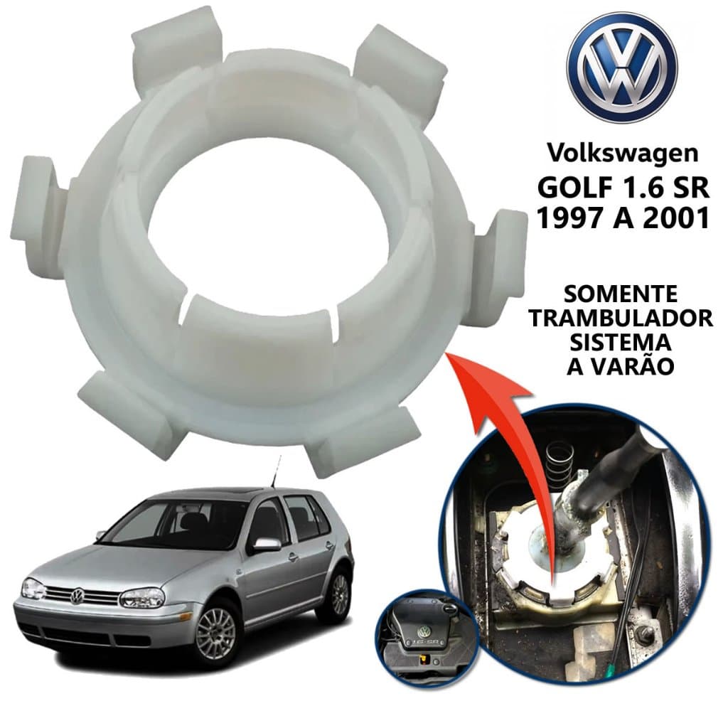 Bucha Trava Alavanca Cambio Vw Golf 1.6 SR 1997 a 2001 Trambulador Sistema a Varão/Haste Novo Com NF