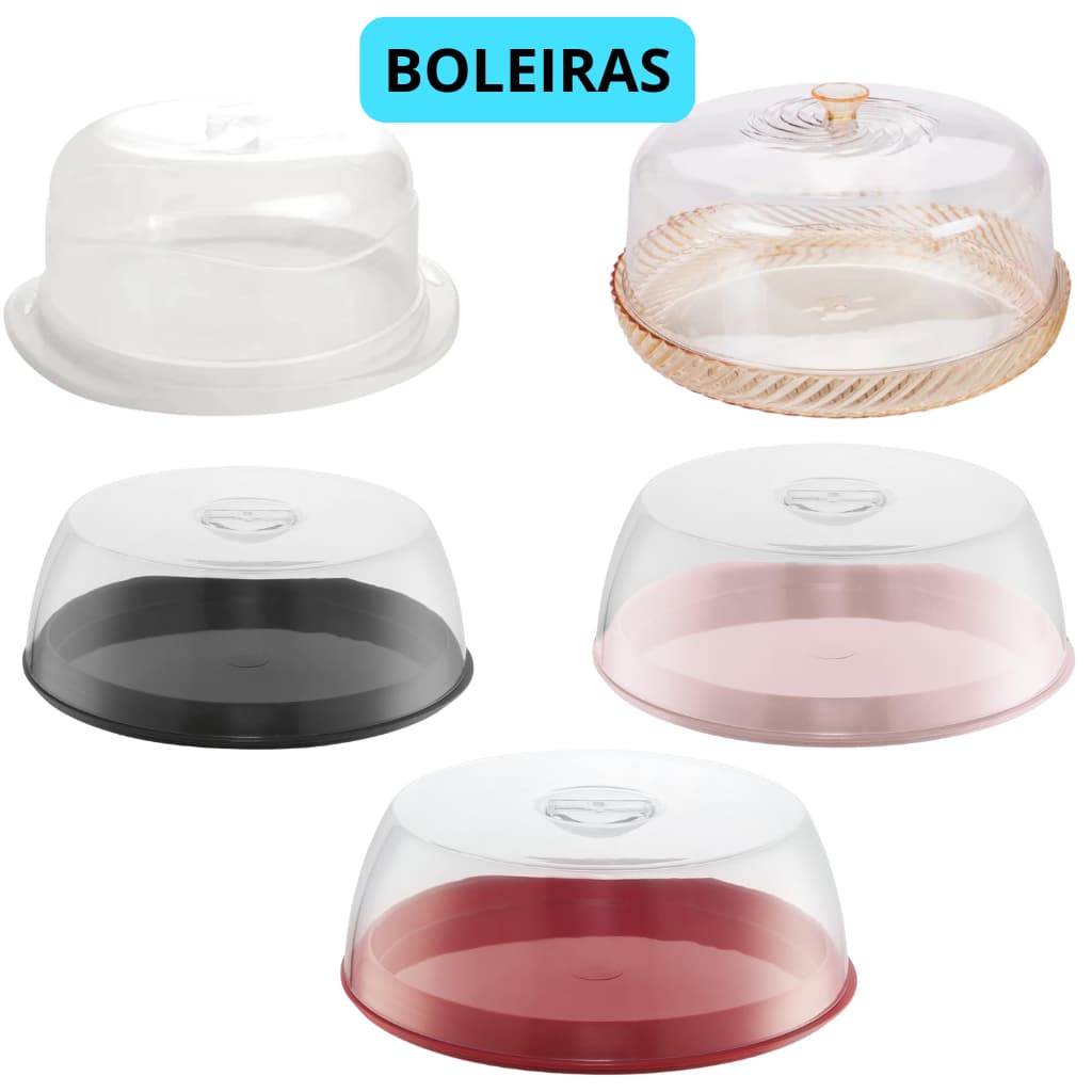 BOLEIRA REDONDA COM TAMPA  PORTA BOLO COM TAMPA