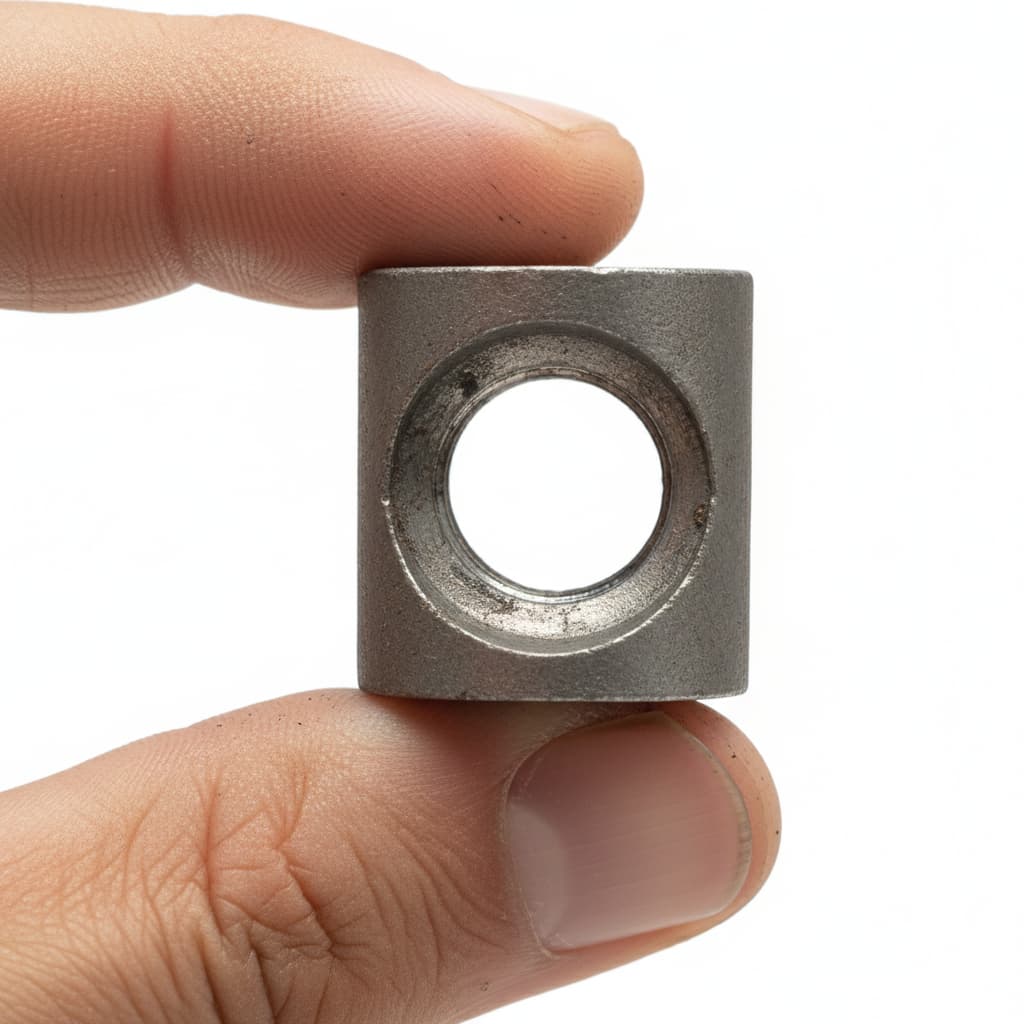 Porca Cilíndrica 1/4" Zincada Para Móveis Madeira