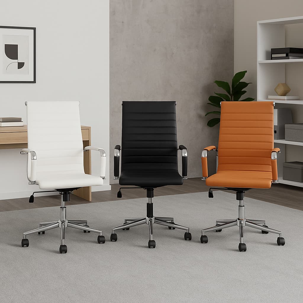 Cadeira de Escritório Ergonômica Presidente Executiva Esteirinha Alta Eames Diversas Cores