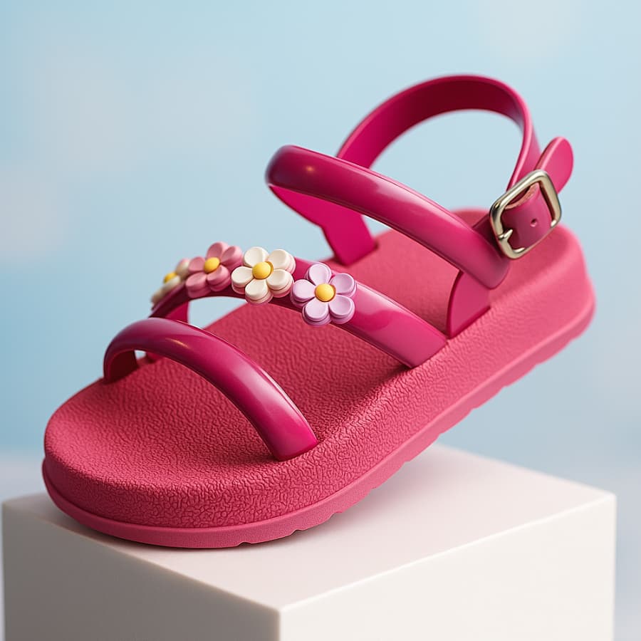 sandalia papete birken infantil antiderrapante 21 ao 28 flores delicado