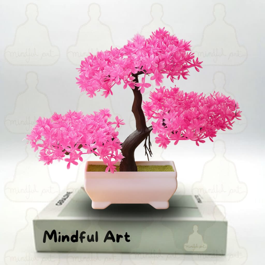 Planta Árvore Bonsai Decorativa Rosa – Estilo Oriental e Sofisticado Beleza sem Esforço