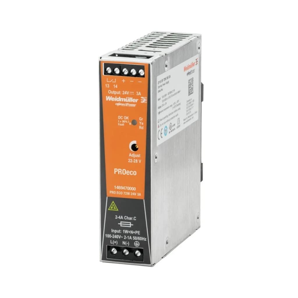 Fonte Chaveada Weidmüller Pro Eco 72w 12v 6a