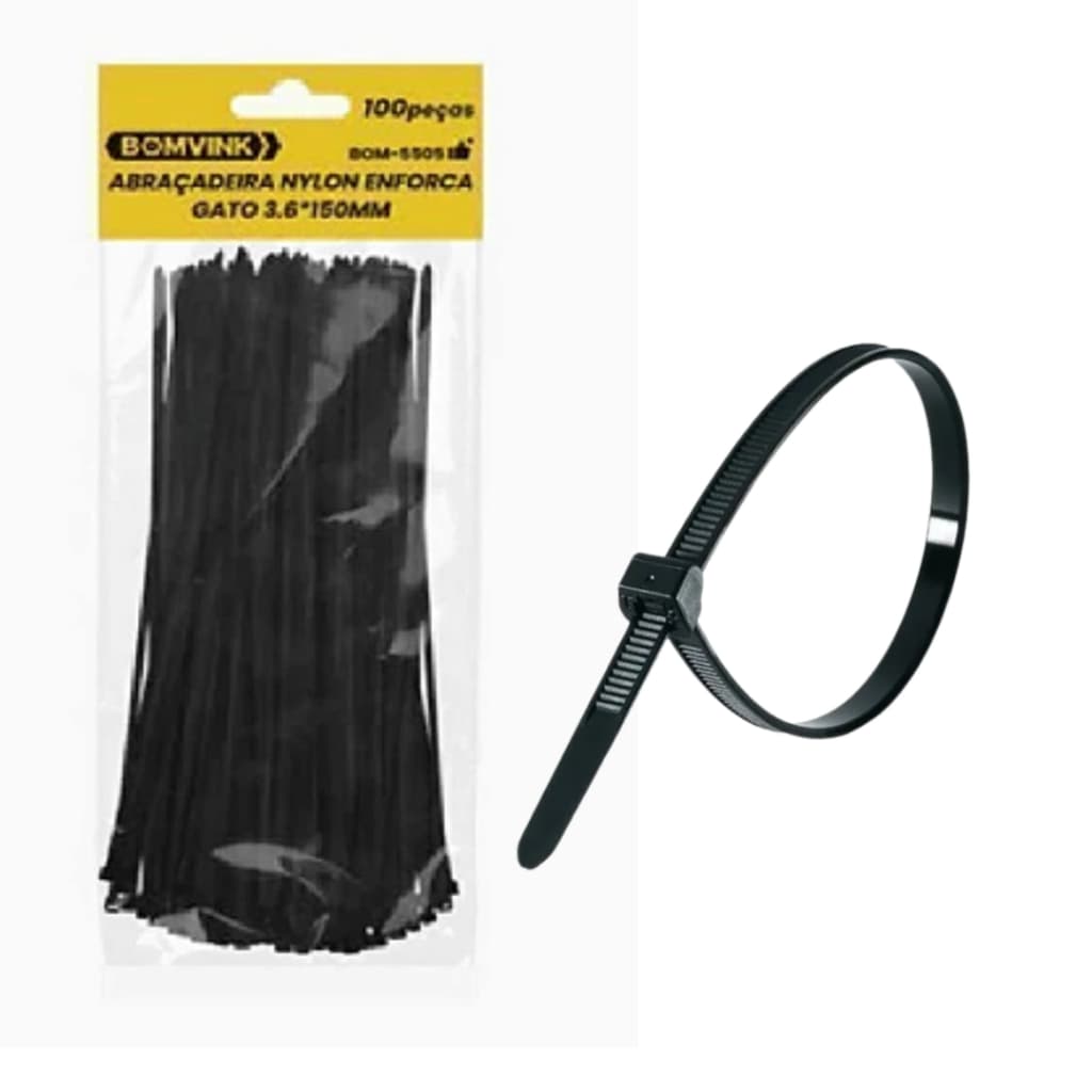 Abraçadeira Nylon, enforca gato 300x3.6mm