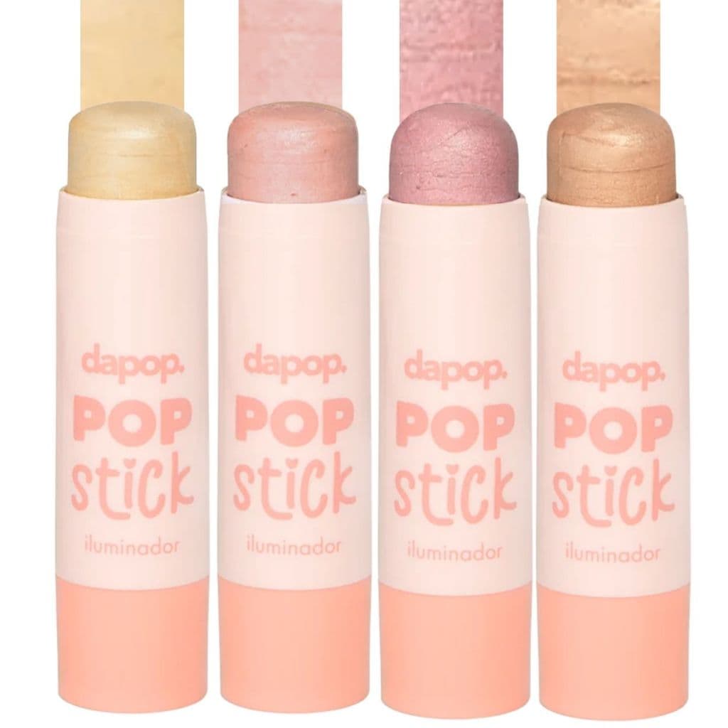 Iluminador Bastão Cremoso Pop Stick Dapop Glow Natural com Textura Macia e Vitamina E Maquiagem