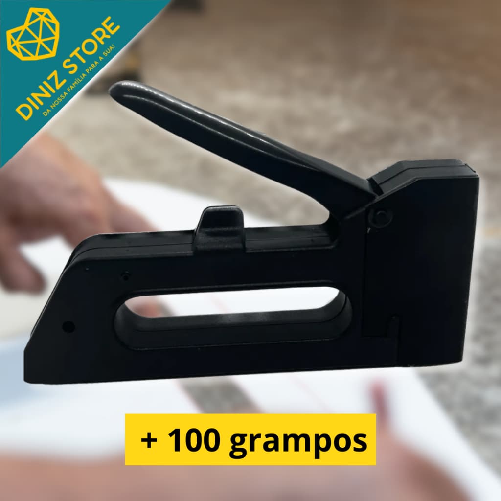 Grampeador de pressão para Tapeceiro com 100 Grampos de 8mm
