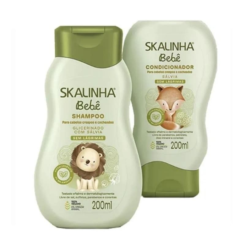 Kit Skalinha Bebê Shampoo 200ml + Condicionador 200ml Salvia