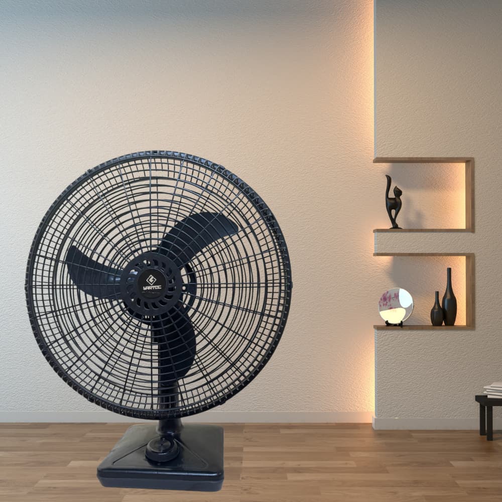 Ventilador De Mesa 40cm Lartec 3 Pás 12V, 110/220v Bivolt, plug para solar e Bateria 12V