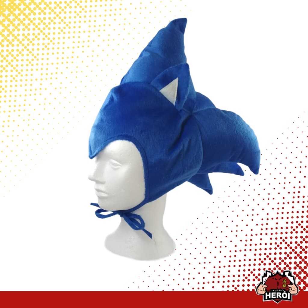 Toucas de Pelúcia Sonic Gorro Chapéu  - Personalizada - Feita à Mão