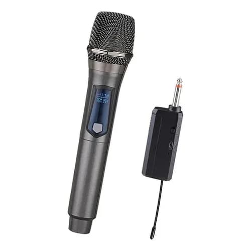 Microfone Sem Fio Profissional Dinâmico Recarregável Uhf Karaoke Igrejas Escolas Palestras Reuniões