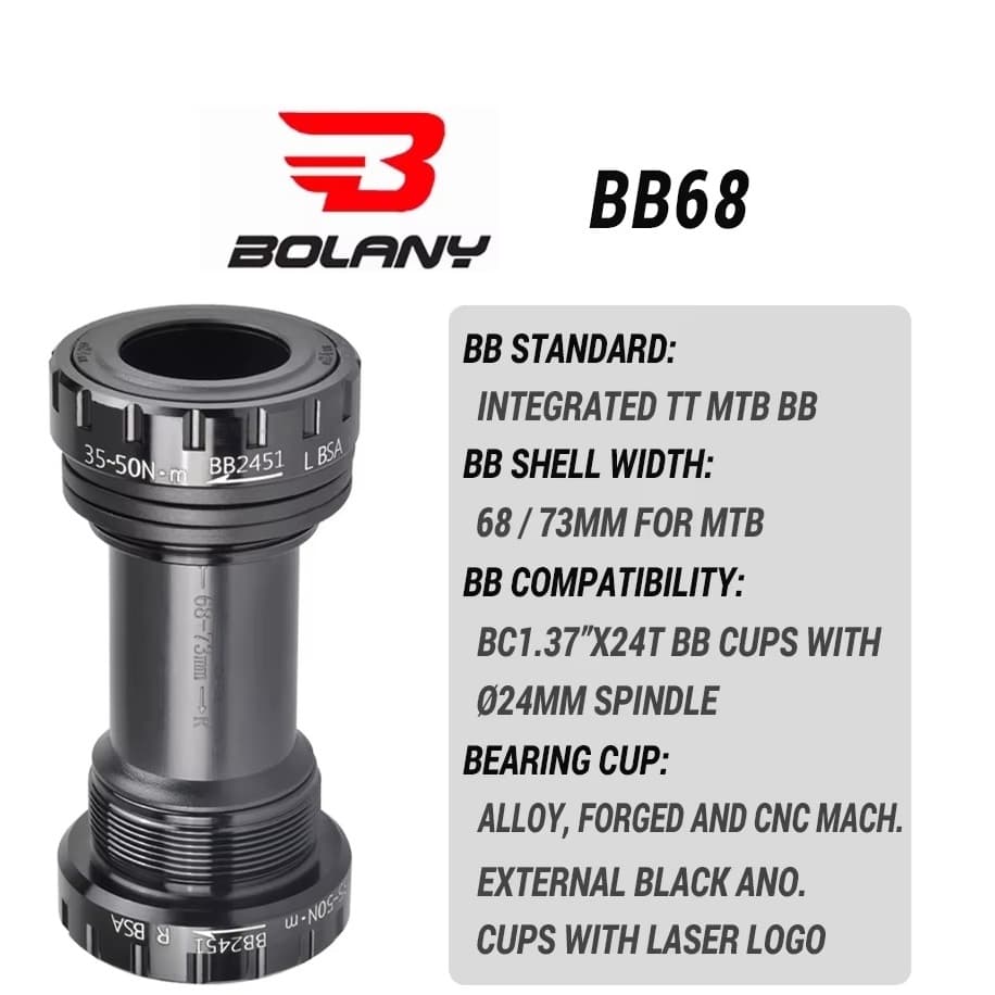 Movimento Central Rolamento Integrado Holowtech Bolany Mtb Road Speed BB92 BB68