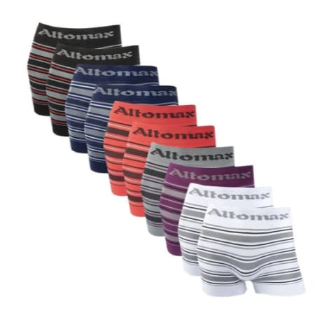 Kit 3-6-9-12 Cueca Box Boxer Adulto Sem Costura Altomax Microfibra Diversas Cores
