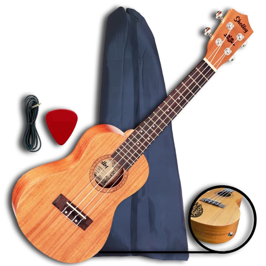 Ukulele Concert Shelby SU23M Eletroacústico Kit Com Capa