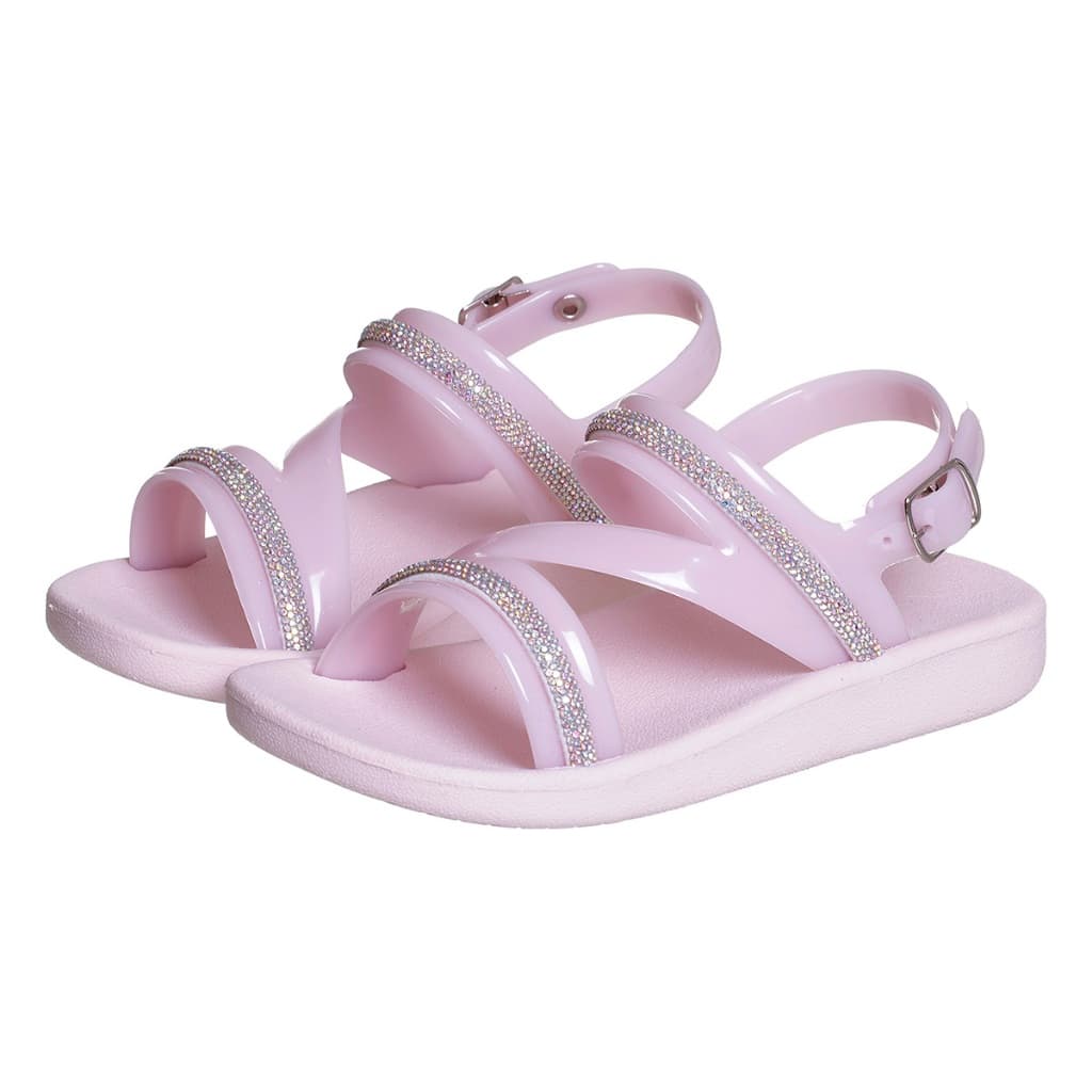 Sandália Papete  Free Infantil Menina  Valente Calçados Confortável Antiderrapante Rosa