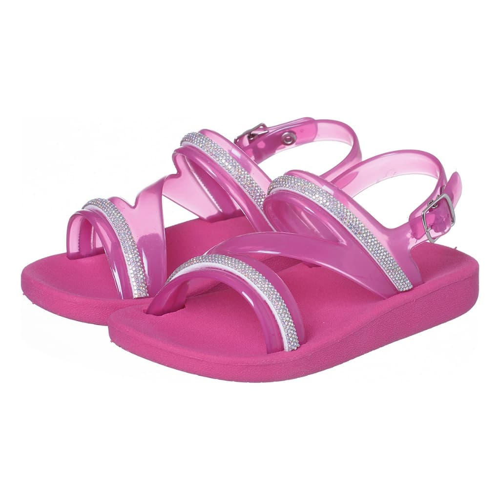 Sandalia Infantil Feminina Emborrachada Macia Valente Calçados Confortavel Pink
