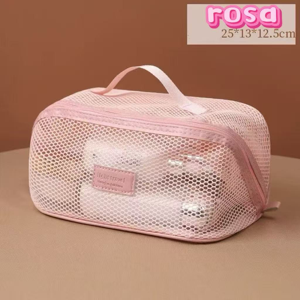 Bolsa de cosméticos portátil de grande capacidade - bolsa de armazenamento de viagem transparente