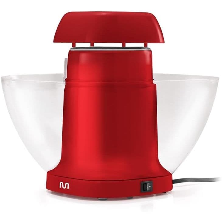 Pipoqueira Elétrica de Tigela Sem Óleo 1200w Vermelho Multi - GO053