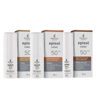 Episol Color Stick Mantecorp Skincare - Protetor Solar com Cor FPS50 18g