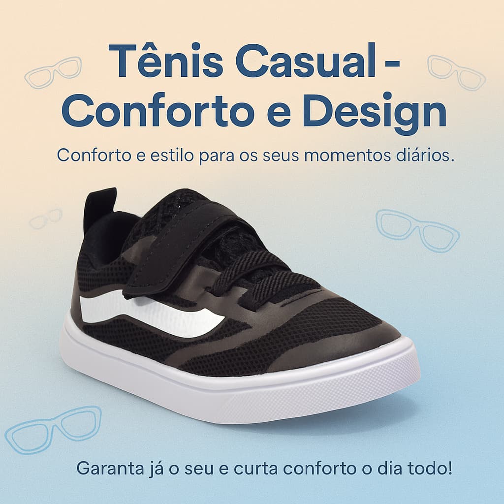 Tênis Baby Infantil Casual Menino - Leve,Seguro,Conforto e Design - 20 ao 33 Envio Imediato