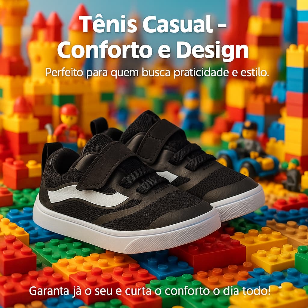 Tênis Casual Infantil Menino Antiderrapante Confortável 20 ao 33 Pronta Entrega