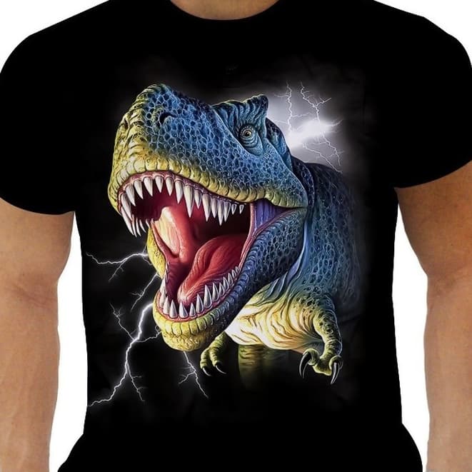 Camiseta Camisa blusa   Animais Dinossauros algodão100%
