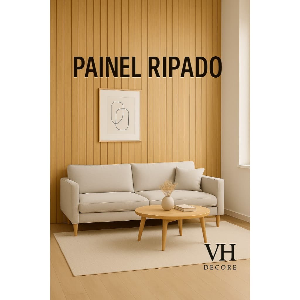 Revestimento MDF 45x11 Ripado Autocolante - Instalação Fácil Parede - Envio Full