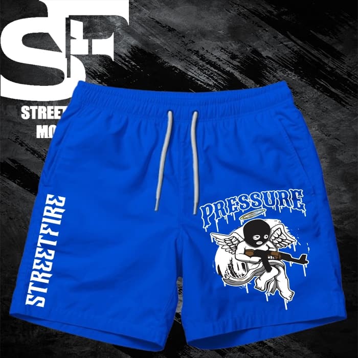 Bermuda Short tactel Baby Angel Mask Gangster Ak47 Streetwear Calção Premium