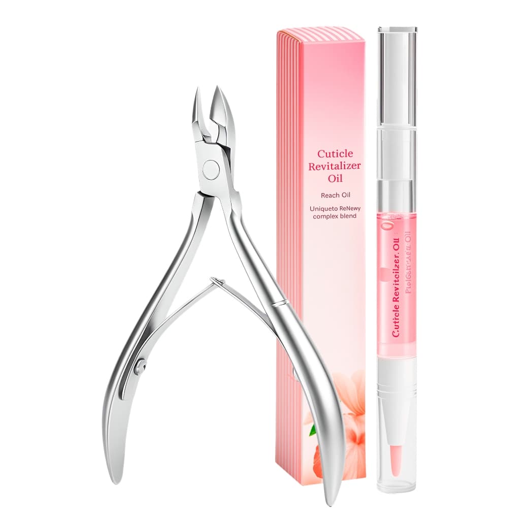 Kit Manicure Alicate Cutícula Inox Afiado + Óleo Revitalizador Cutículas Macias e Hidratadas