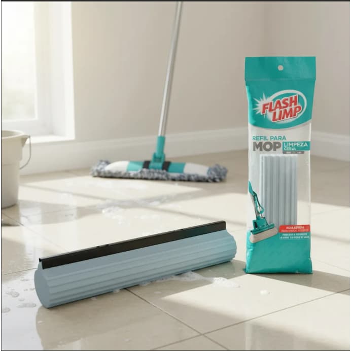 Refil Para Rodo Mop Limpeza Geral Plus 7671 Flash Limp Original