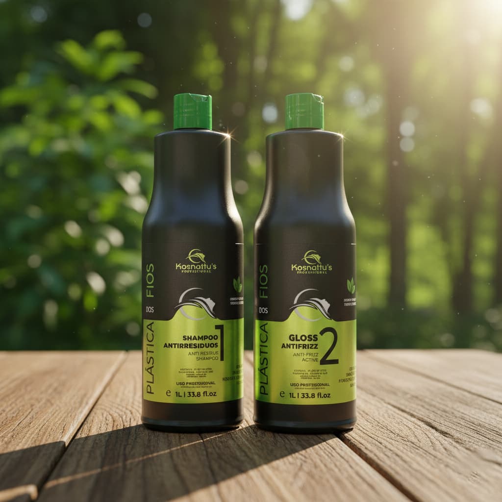 Kit Selagem Plastica Dos Fios Orgânica Kosnattu's Cosméticos 1L