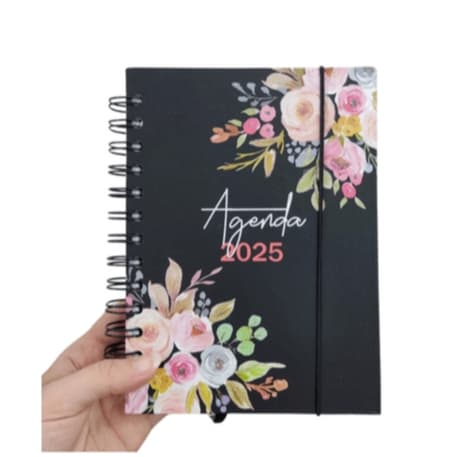 Agenda Grande 2026 Permanente 19x14 AG25058 Capa Dura Brochura 160 Fls Vários Modelos Anotações Lembrete Bloco De Notas