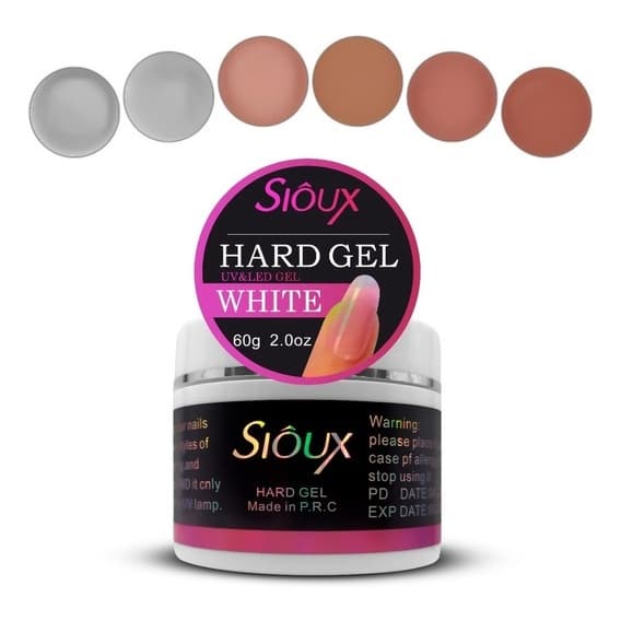 GEL HARD GEL SIÔUX E SCULPTING UV/LED 60g 15g SIOUX PARA ALONGAMENTO DE UNHAS