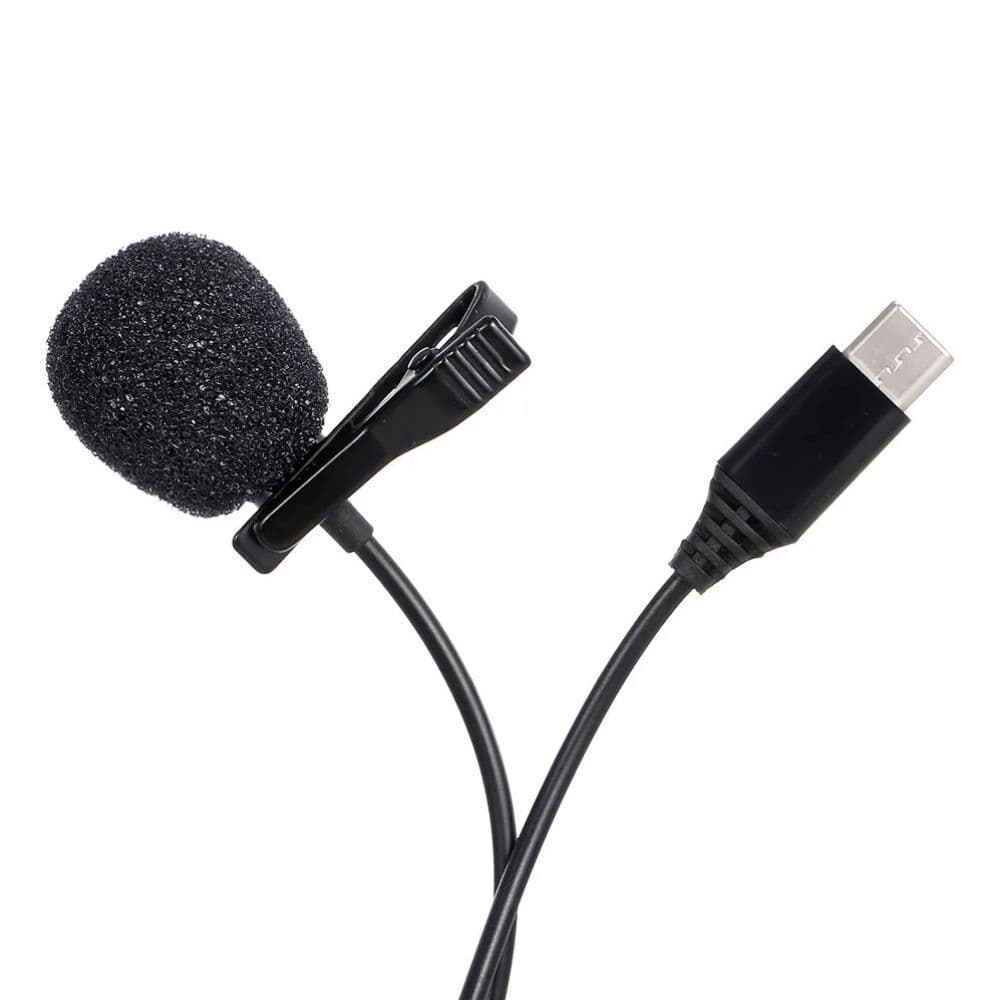 Microfone De Lapela USB Tipo-C P/ Celular Android 2m