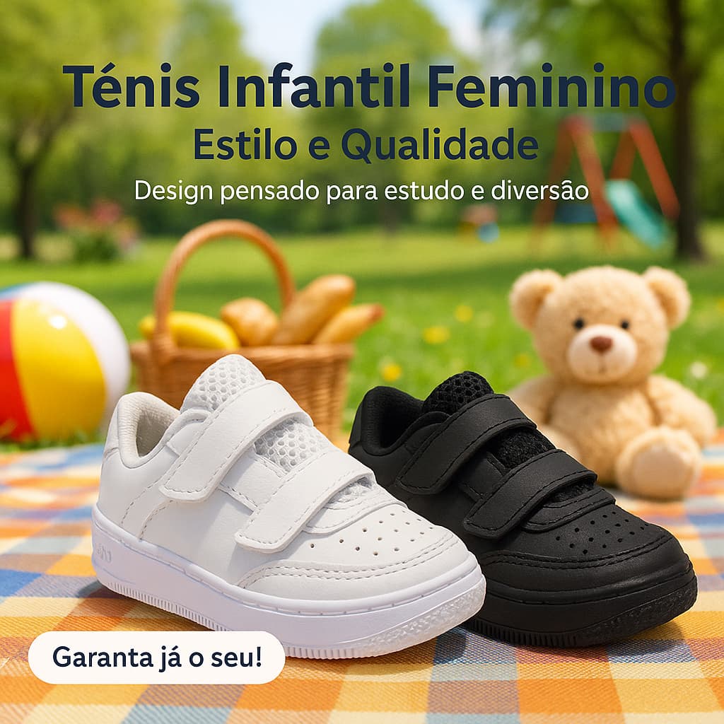Tênis Velcro Baby Infantil Menina - Estilo e Qualidade Para o Dia a Dia - 20 ao 33 Envio Imediato