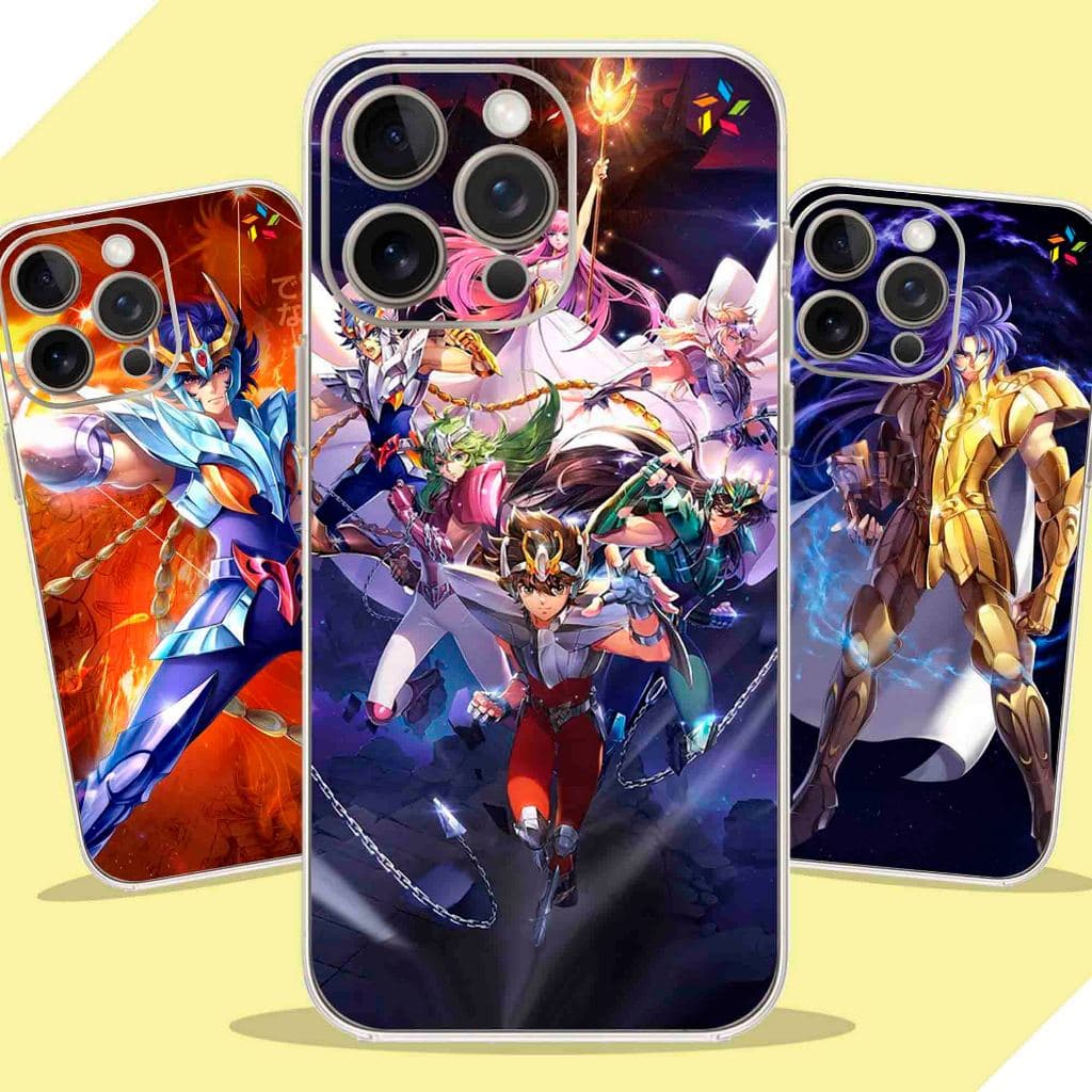 Capa Capinha Personalizada -  Coleção Cavaleiros do Zodiaco, Saint Seya Para Todos os Modelos de Celular